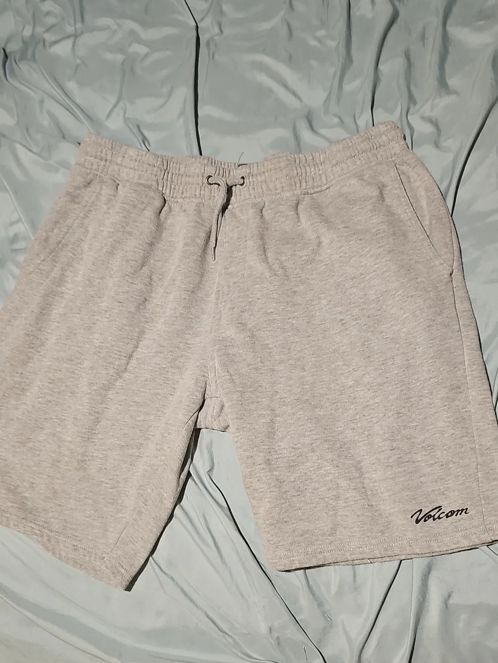 Volcom Light Heather Gray Men’s Athletic Drawstring Shorts